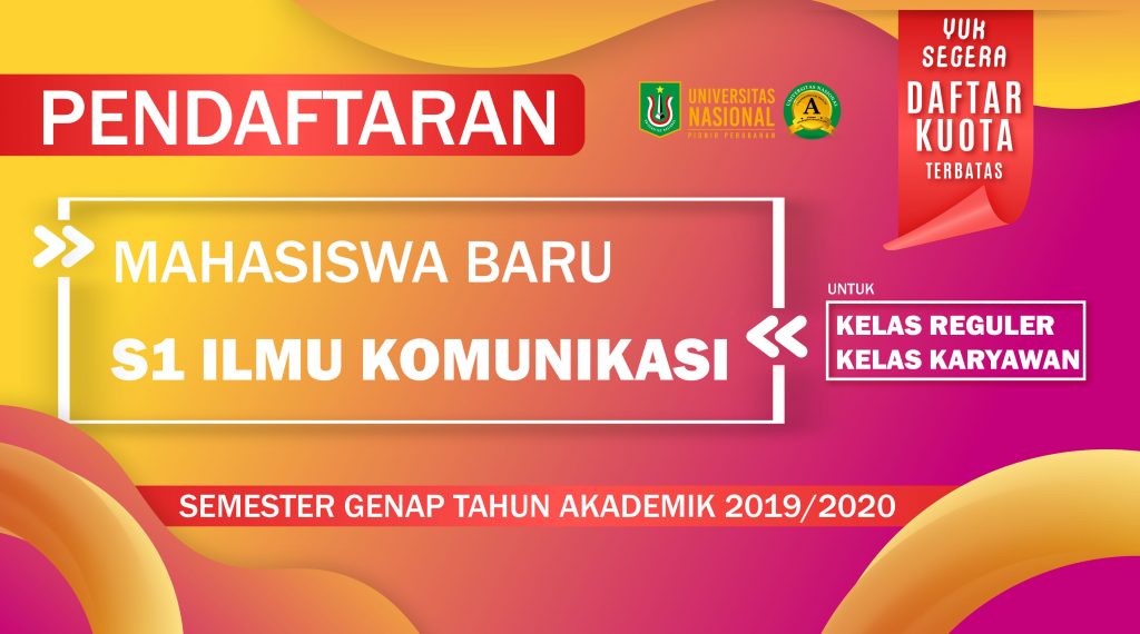 Pengumuman Kuota Mahasiswa Baru Prodi Ilmu Komunikasi Semester Genap T.A. 2019/2020