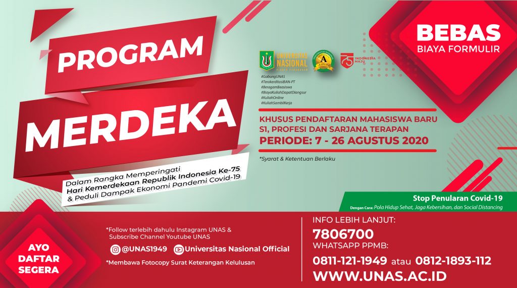 PROGRAM MERDEKA UNAS (DIRGAHAYU REPUBLIK INDONESIA KE 75)