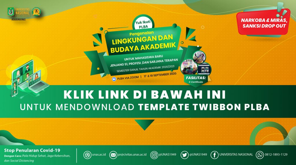 Template Twibbon PLBA Akademik Semester Ganjil T.A. 2020/2021