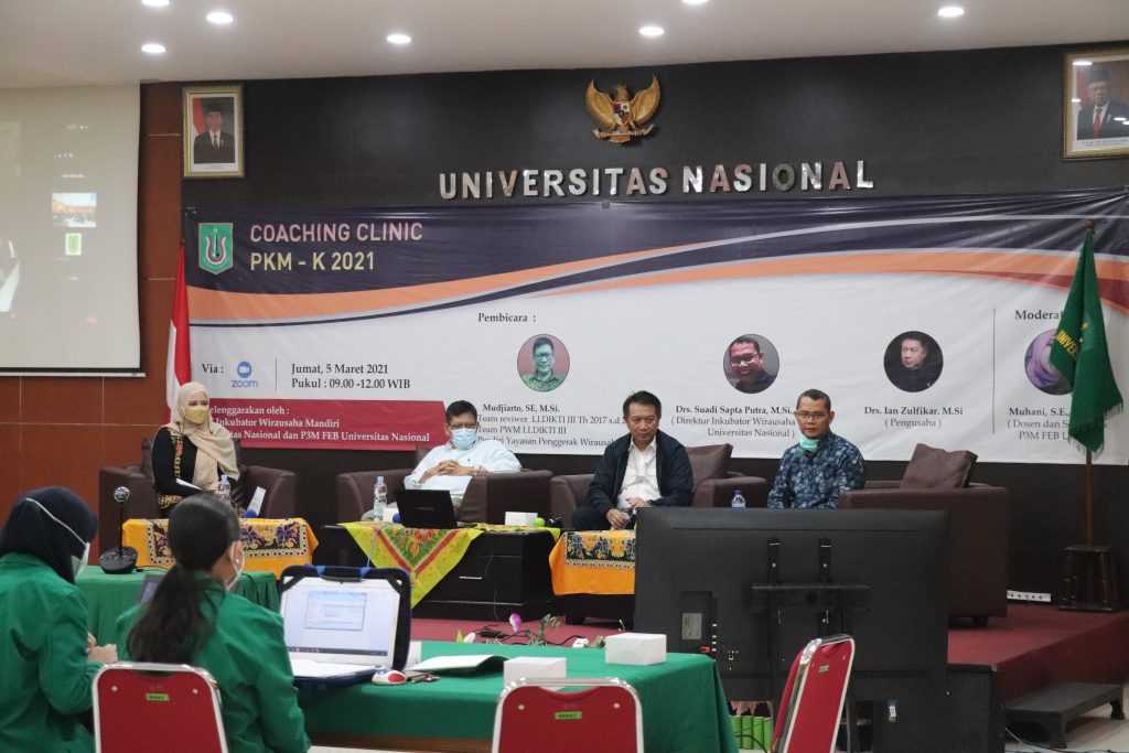 Kegiatan Coaching Clinic PKM yang diselenggarakan UPT Inkubator Wirausaha Mandiri UNAS 05-03-2021 (1)
