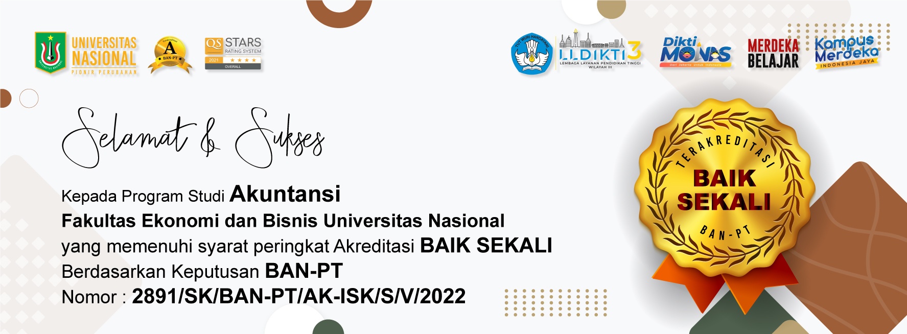 Selamat Dan Sukses Kepada Program Studi Akuntansi Atas Nomenklatur ...