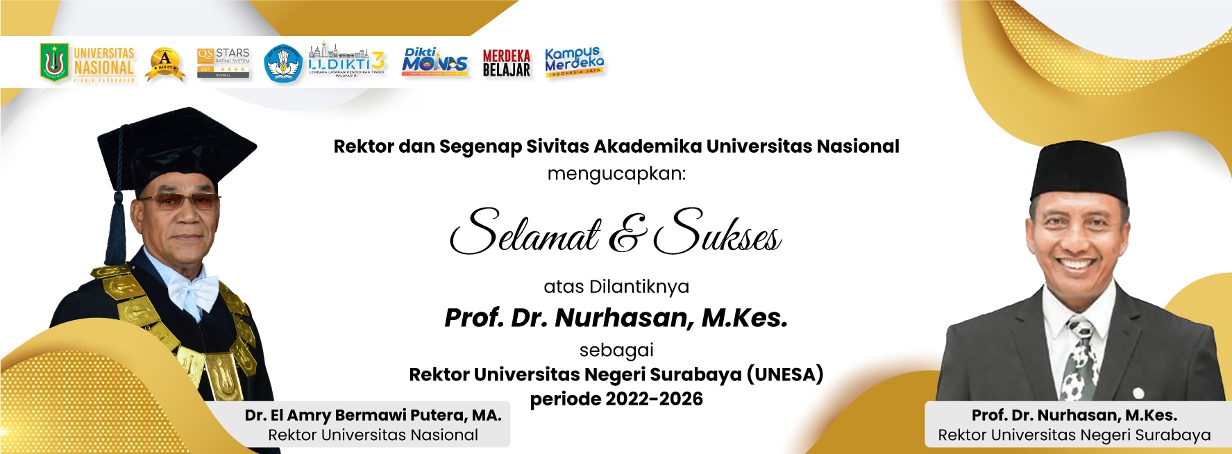 Selamat & Sukses Atas Pelantikan Bpk. Prof. Dr. Nurhasan, M.Kes ...