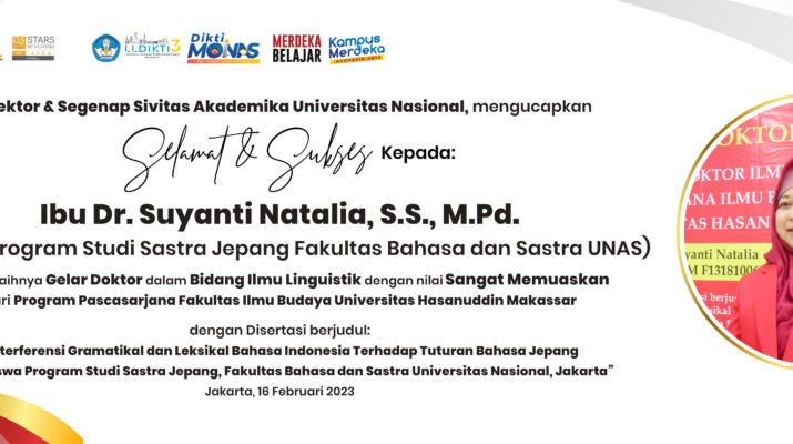 Selamat & Sukses Kepada: Ibu Dr. Suyanti Natalia, S.S., M.Pd. (Dosen ...