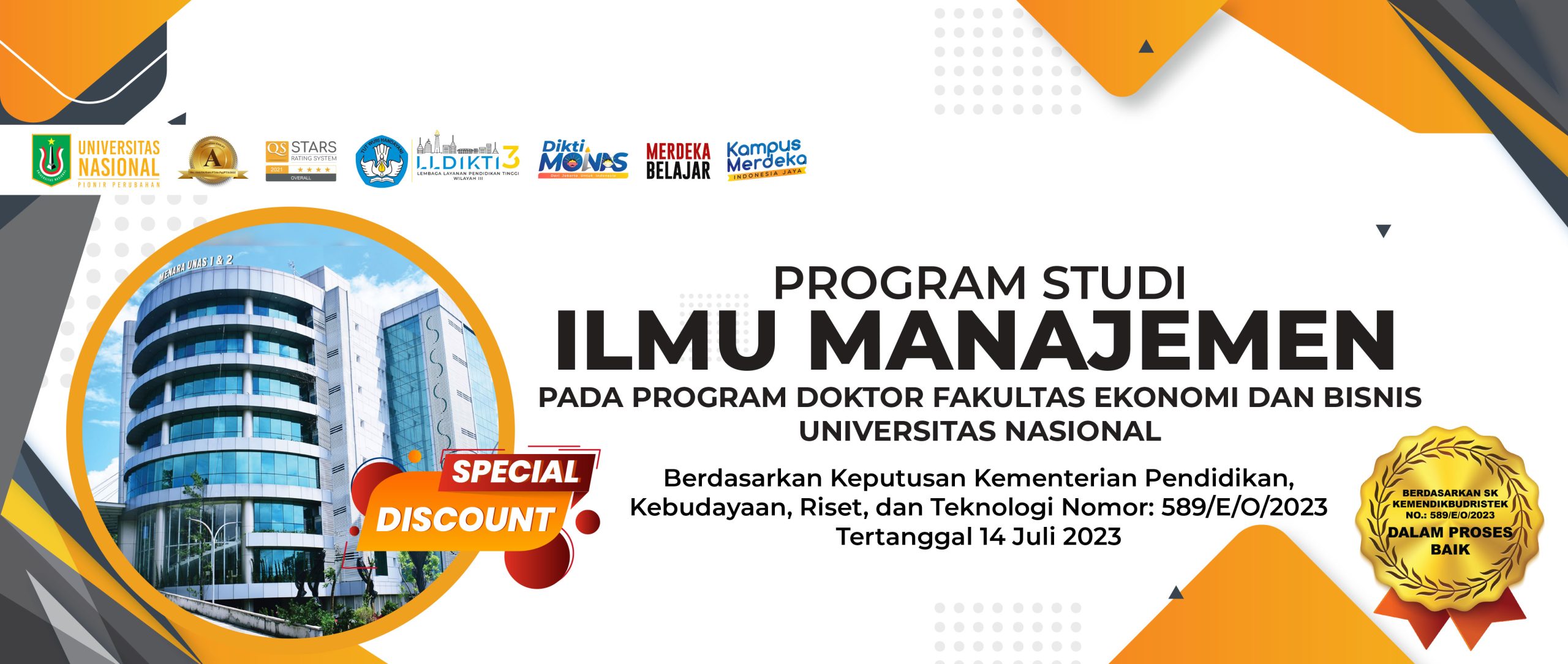 Special Discount Pendaftaran Prodi Doktor Ilmu Manajemen UNAS – MPR UNAS