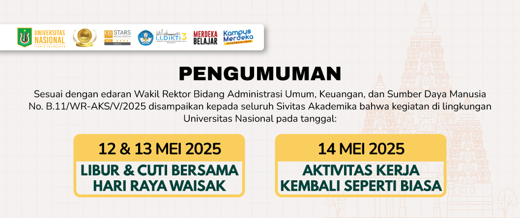 Libur & Cuti Bersama Hari Raya Waisak di Lingkungan Universitas Nasional