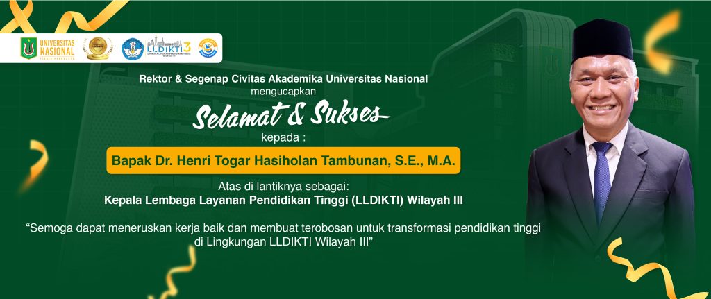 Ucapan Untuk Dr. Henri Togar Sebagai Kepala LLDIKTI Wil. III-01