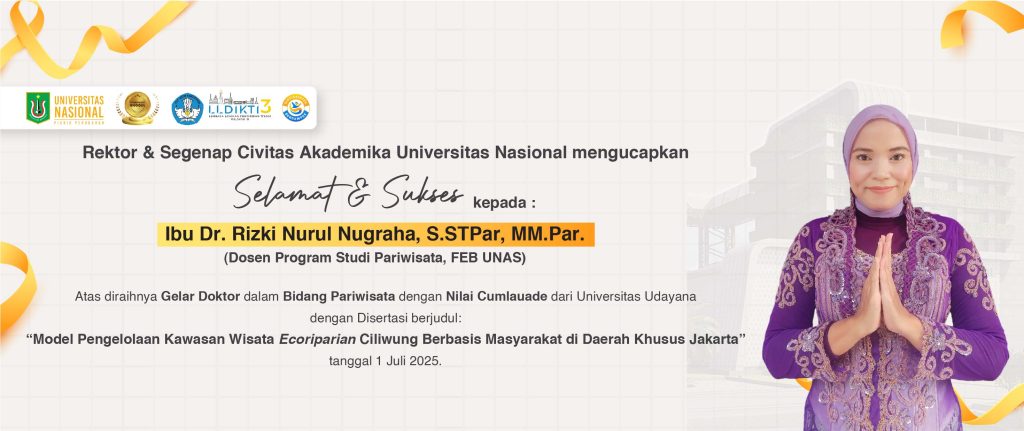 Web banner Selamat atas gelar Doktor Dr. Ibu Rizky Nurul Nugraha, S.STPar, MM.Par-01