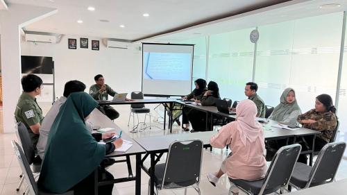 Berlangsungnya Rapat Koordinasi Promosi MPR dan PPMB, di Ruang Seminar Blok I Lt.III, Senin, 13 Mei 2024.